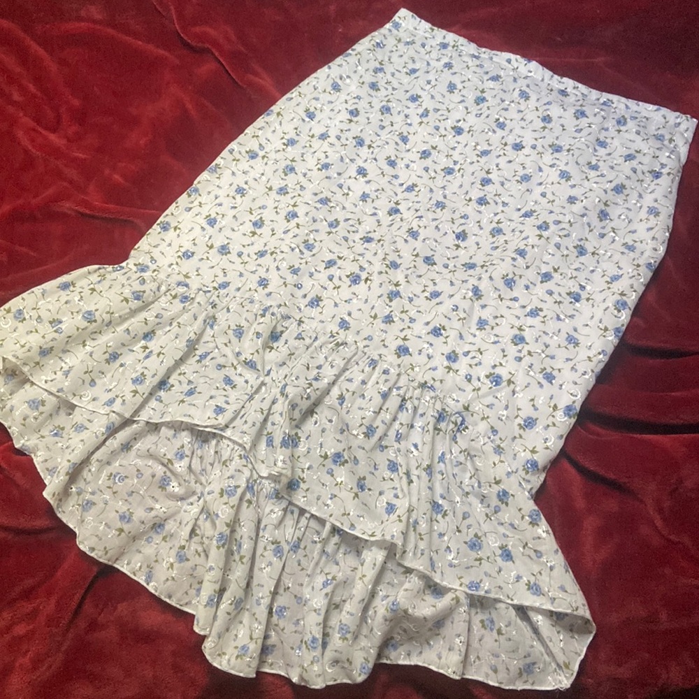 Windsor Blue High-Low Forget-me-not Skirt